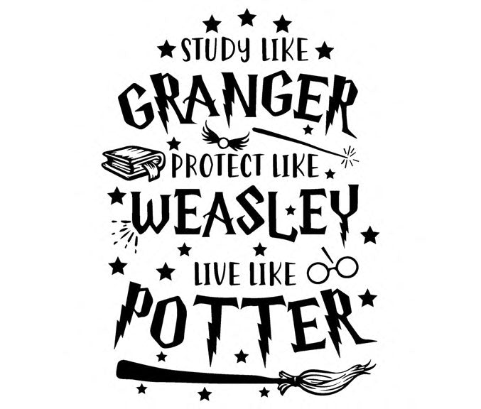 Study Like Granger, Protect Like Weasley, and Live Like Potter 20oz Tumbler