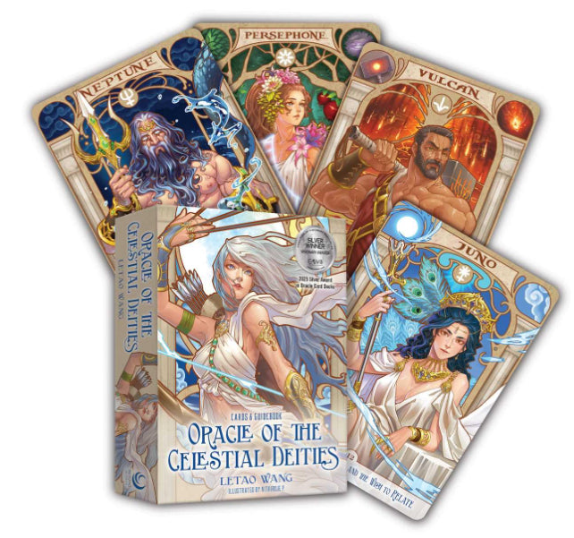 ORACLE OF THE CELESTIAL DEITIES oracle cards by LETAO WANG illustrated by NITHIROJE P.