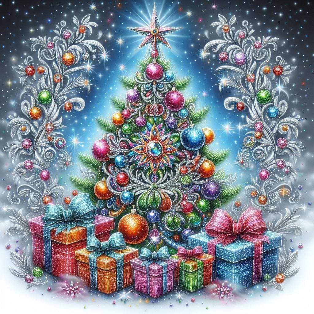 Pack of 5 Winter Holiday Gift Bags