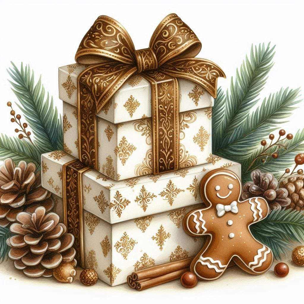 Pack of 5 Winter Holiday Gift Bags