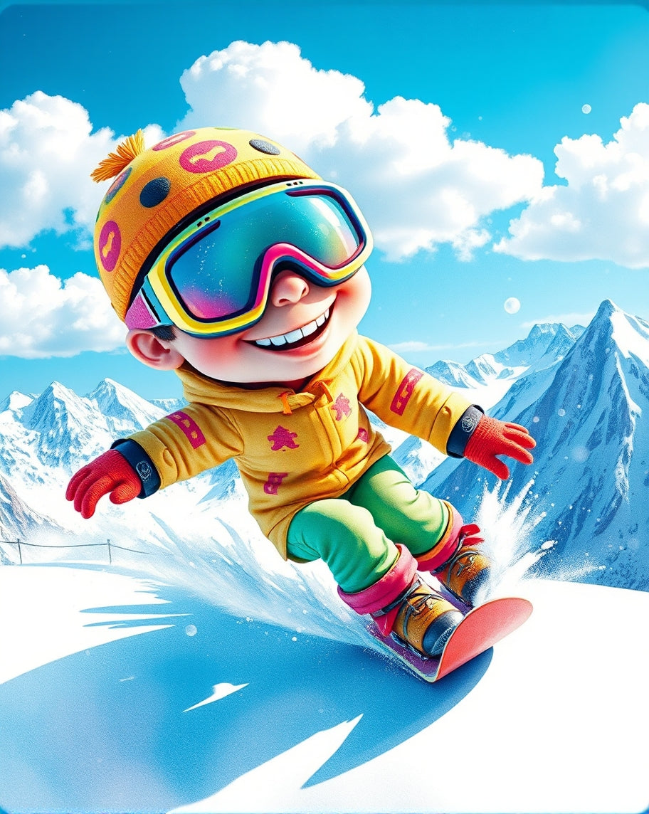 Pack of 5 Winter Holiday Gift Bags