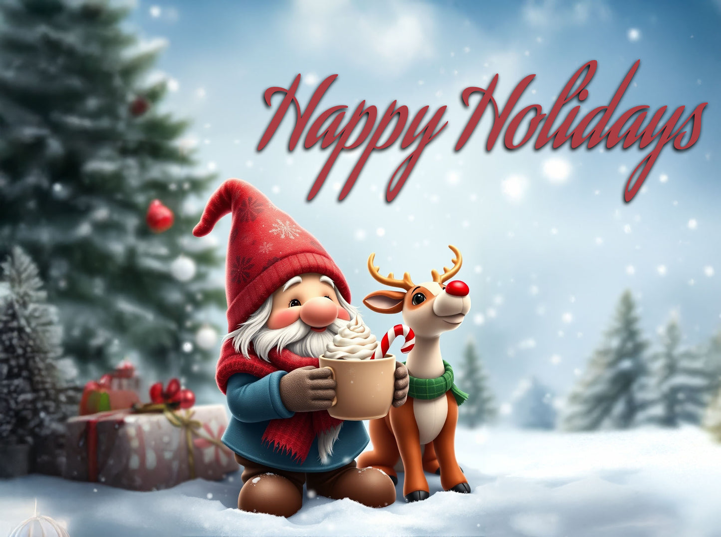 Pack of 5 Winter Holiday Gift Bags