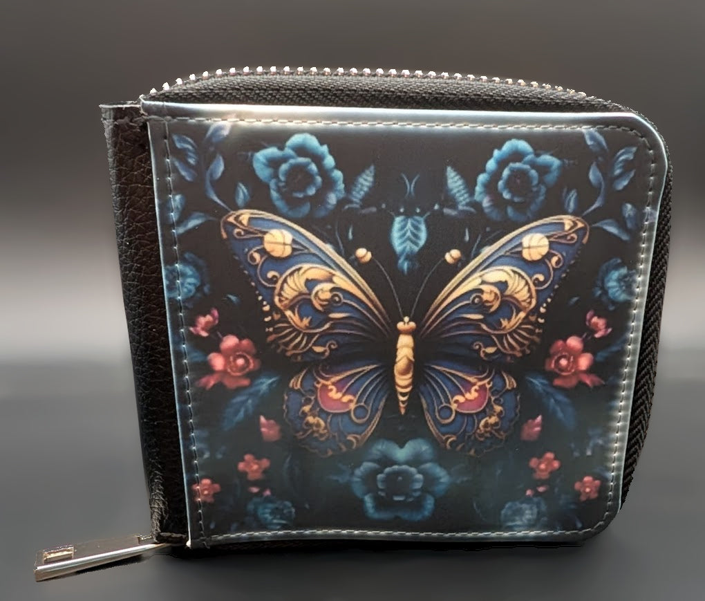Elegant Butterfly Zipper Wallet