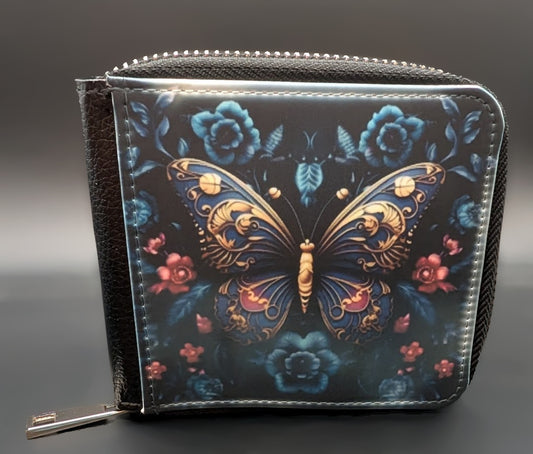 Elegant Butterfly Zipper Wallet