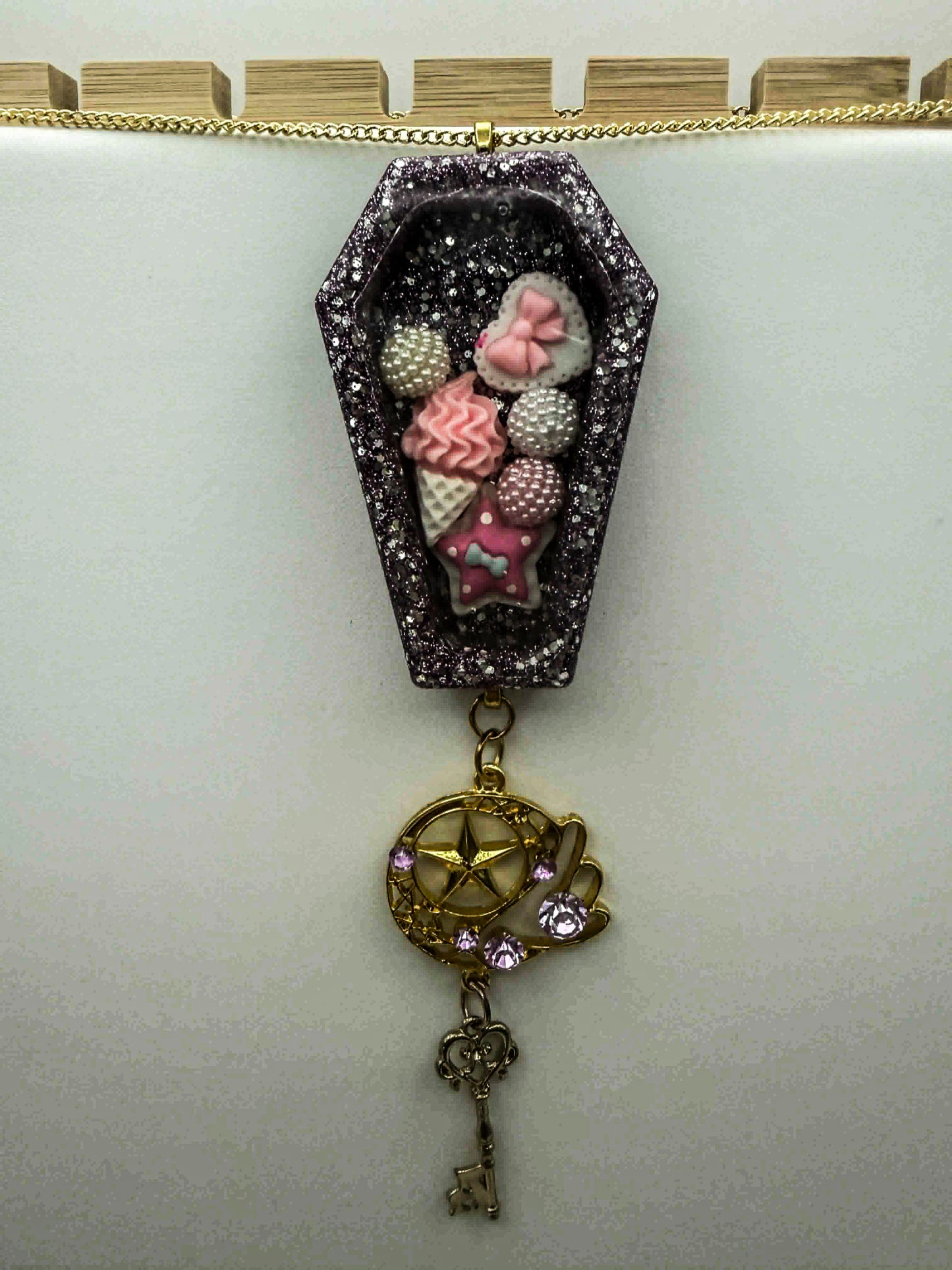 Sugar Spell Coffin Necklace