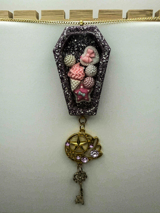 Sugar Spell Coffin Necklace