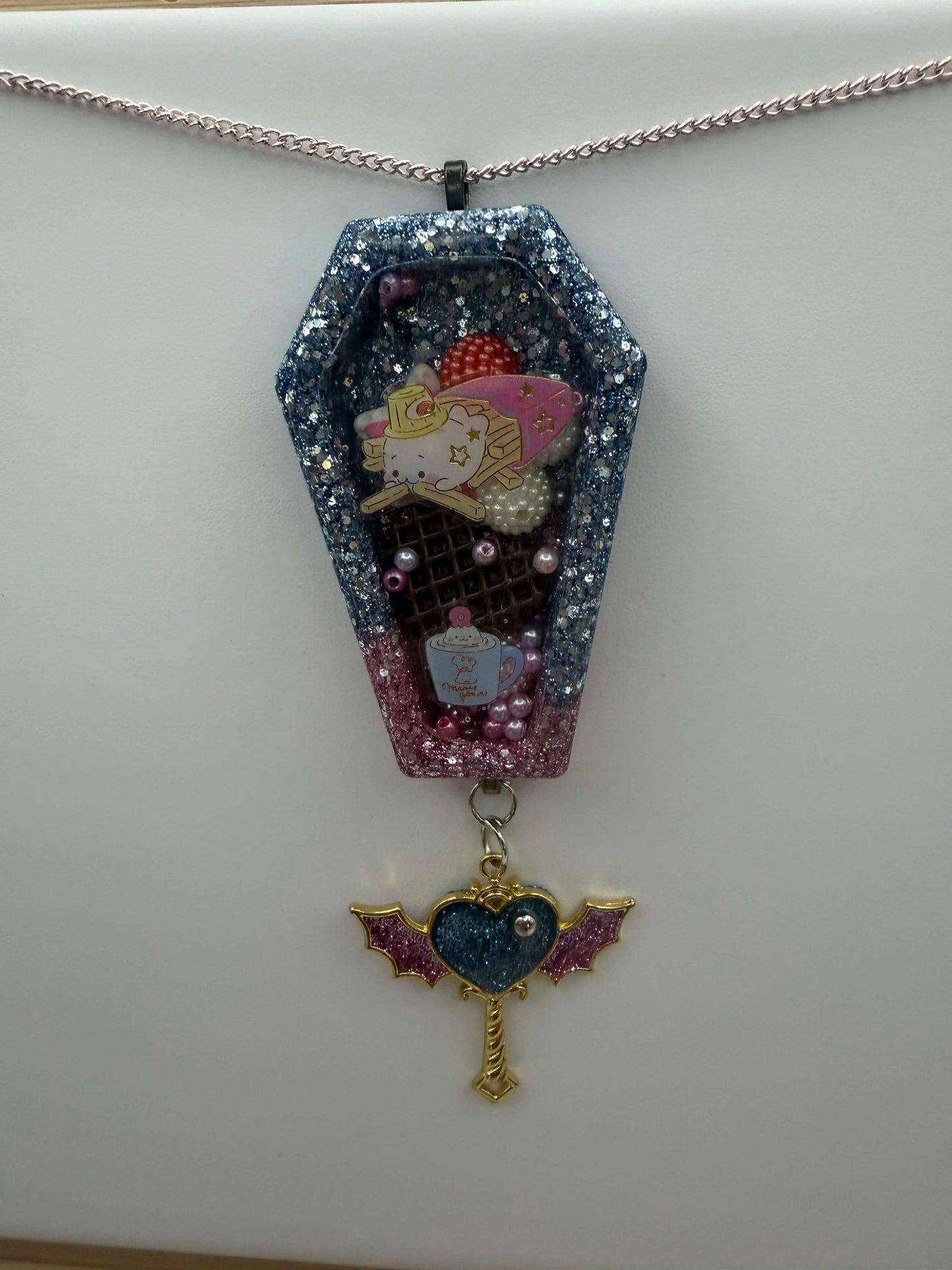 Midnight Dessert Dream Coffin Resin Necklace