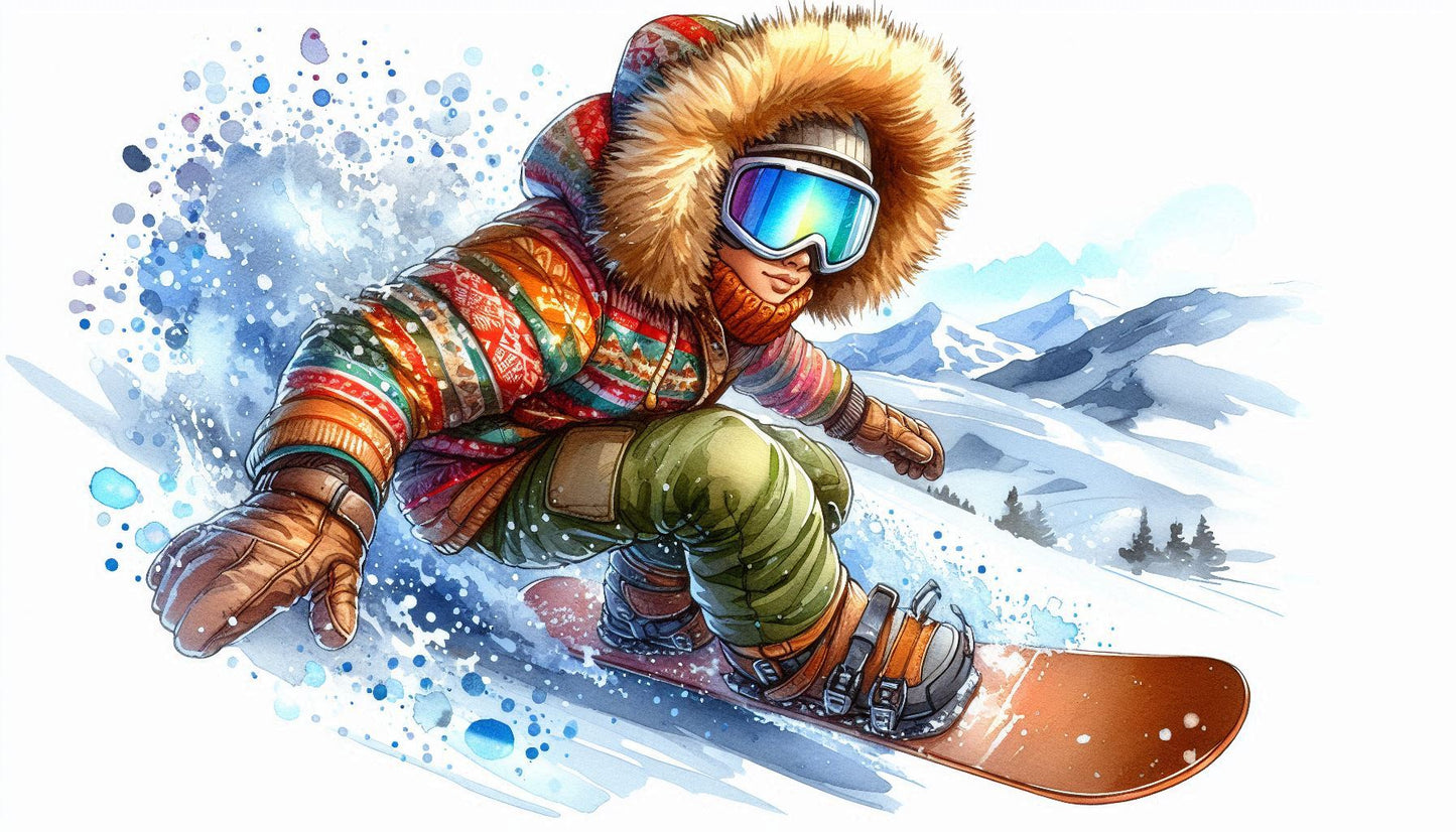 Pack of 5 Winter Holiday Gift Bags