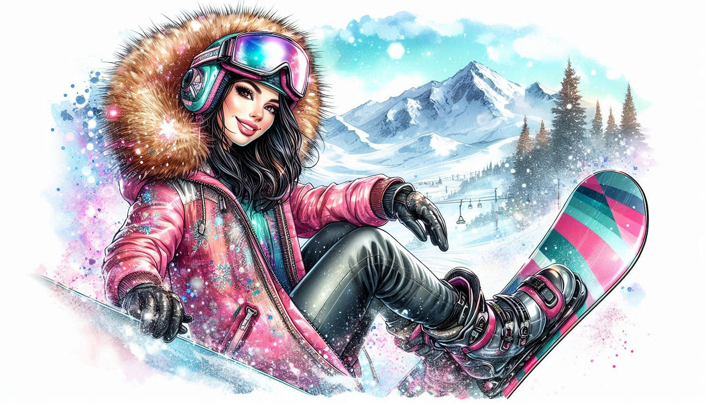 Pack of 5 Winter Holiday Gift Bags