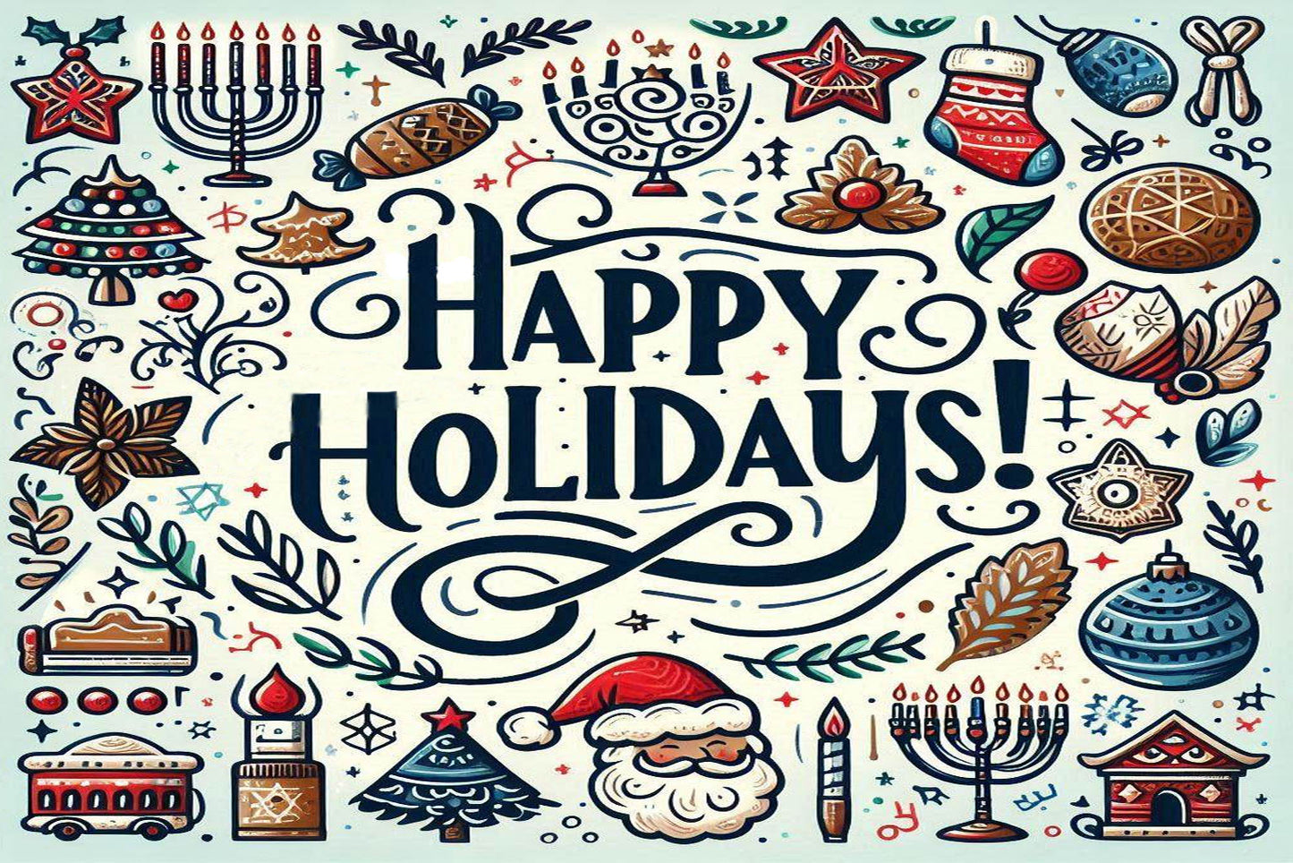 Pack of 5 Winter Holiday Gift Bags