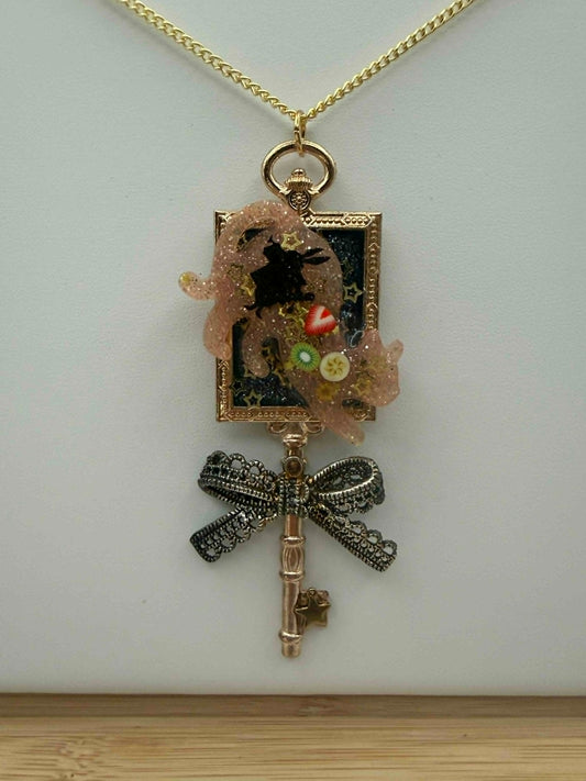 Late for Tea Enchanted Key Resin Necklace