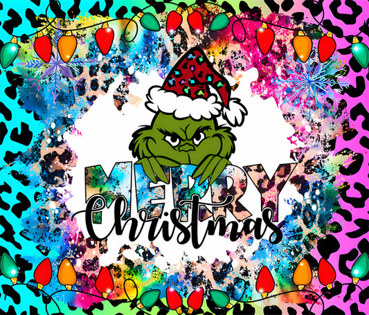 Christmas Lights Grinch 20oz Stainless Steel Tumbler