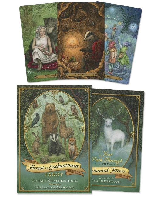 Pocket Size Forest of Enchantment Tarot by Lunaea Weatherstone Illustrated by Meraylah Allwood