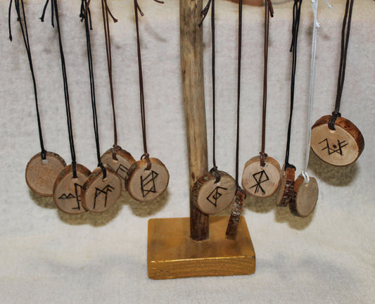 Wooden Rune Necklaces