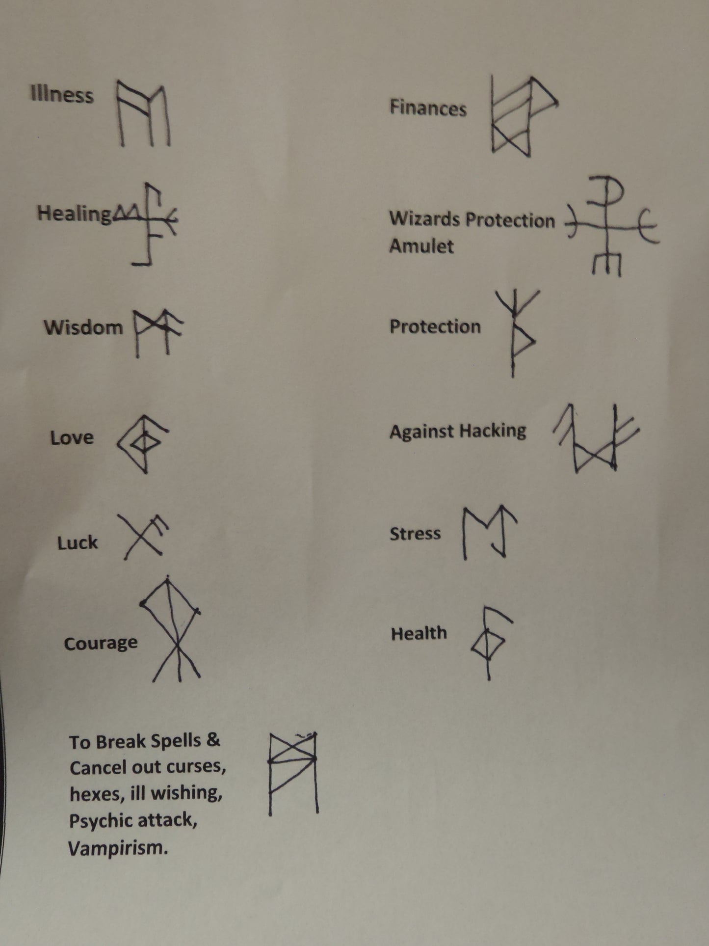 Wooden Pendant Rune Key Chains