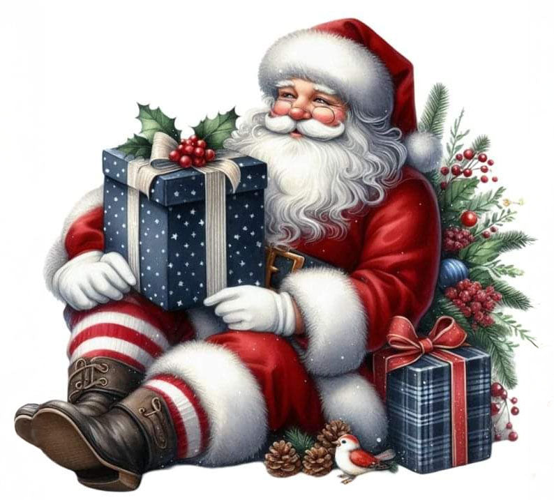 Pack of 5 Winter Holiday Gift Bags