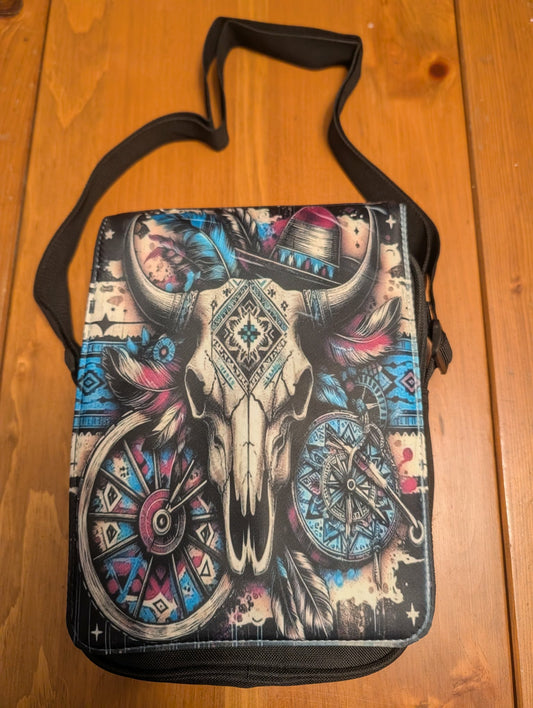 Boho Bull Skull Crossbody Bag