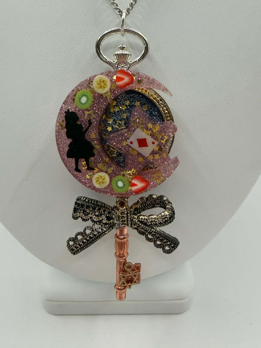 Enchanted Tea Party Necklace – One of a Kind Handmade Resin Charm Necklace